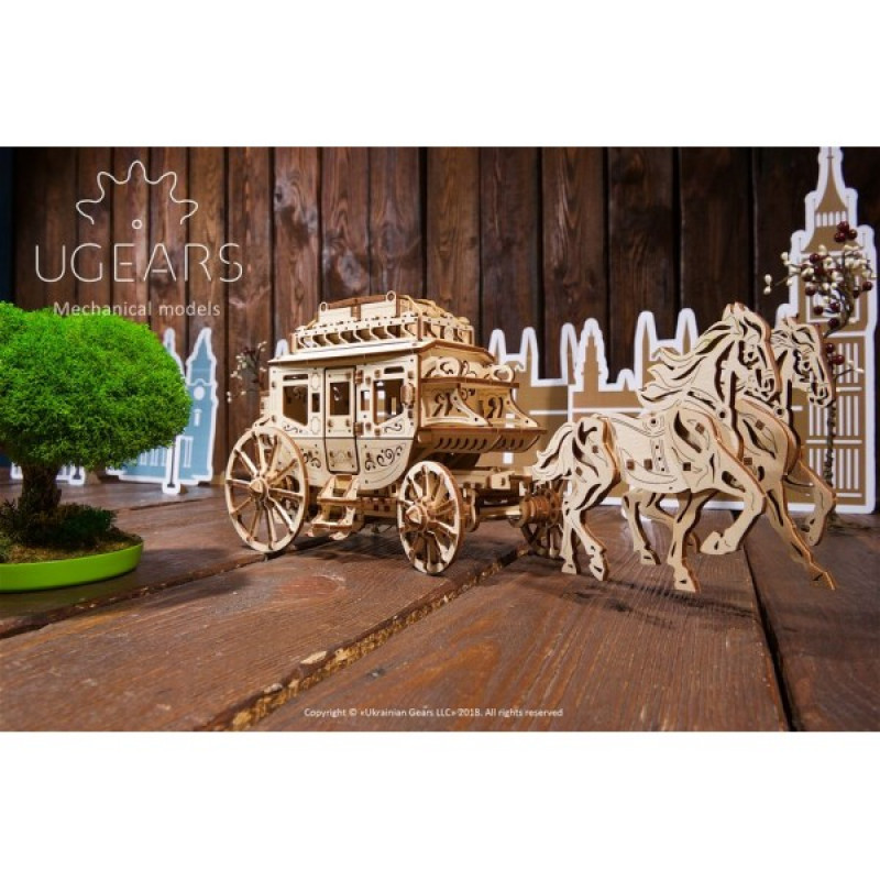Деревянный конструктор UGEARS Почтовый дилижанс Артикул - 70045