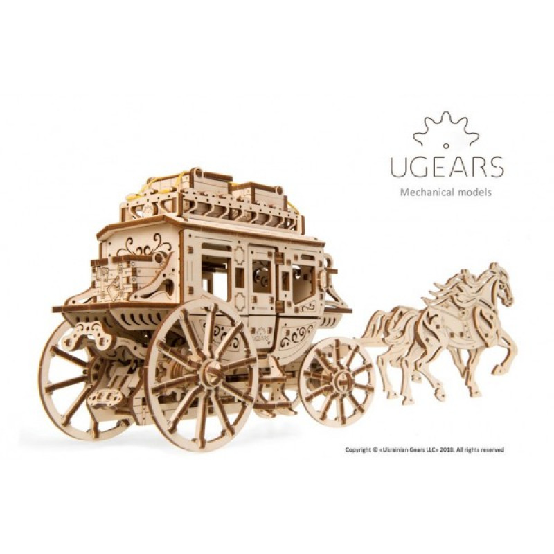 Деревянный конструктор UGEARS Почтовый дилижанс Артикул - 70045